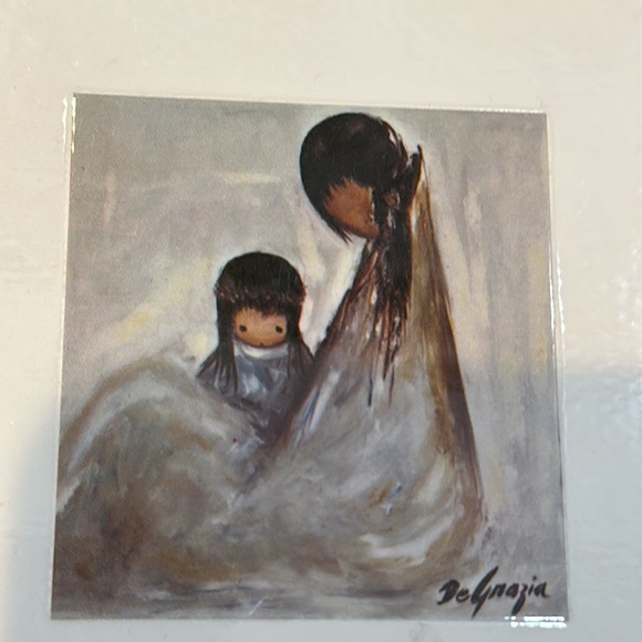Navajo mother by Ettore DeGrazia art Piece Collectible Southwest Design - Picture 4 of 4